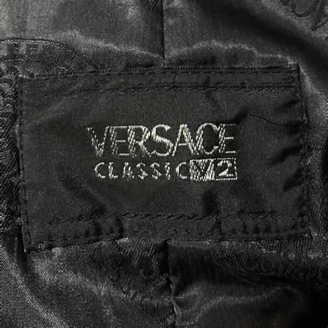 versace classic v2 pvc coat 1980's|Vintage V2 Versace Classic Clothing .